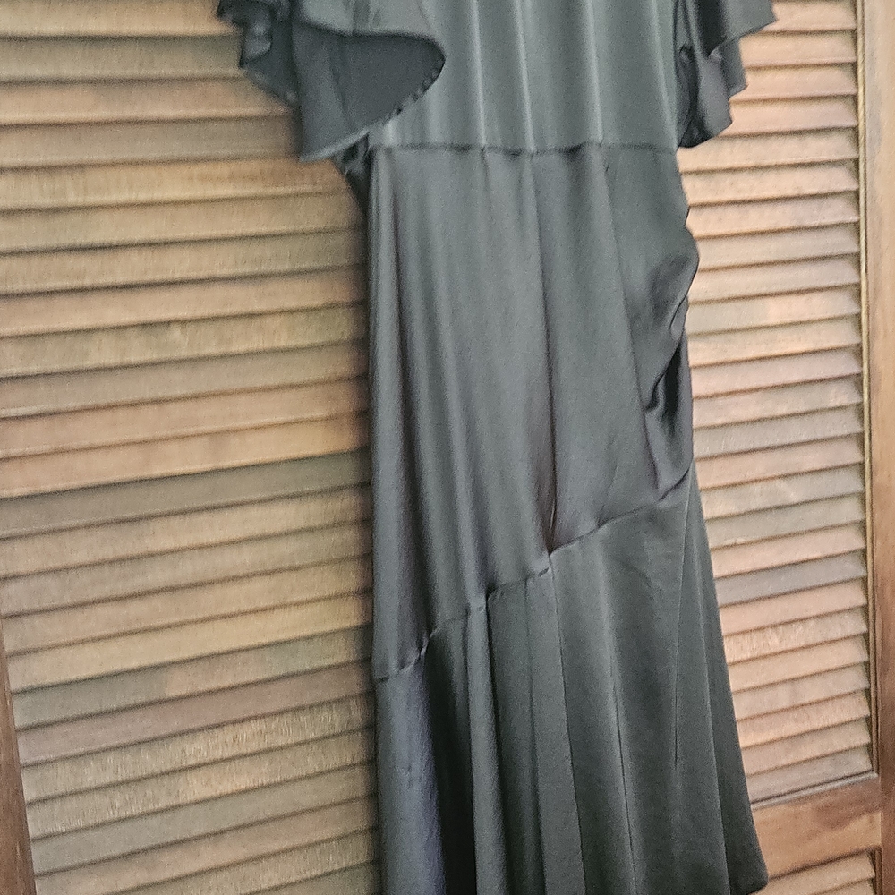 Chelsea28 One Shoulder Dark Gray Dress